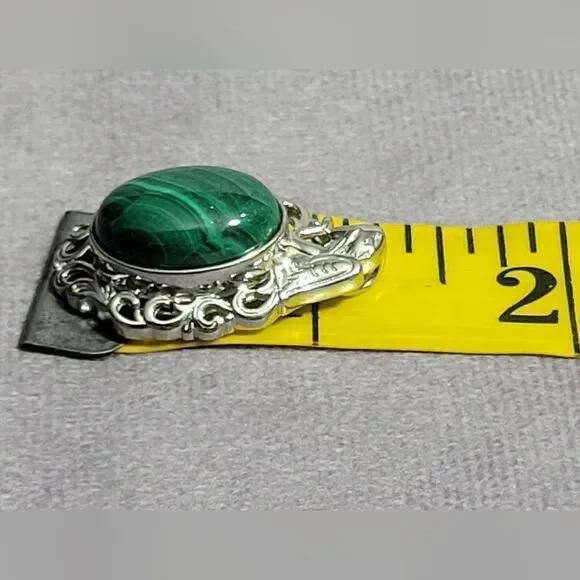 African Malachite Solitare Pendant